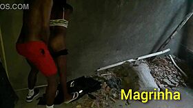 Skinny teen enters big cock until cumshot!