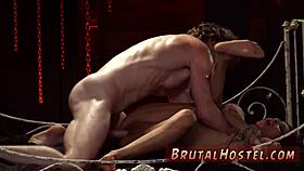 bound ass gaping with slave feet