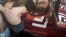 Hot mexican latina girlfriend gets assfucked by young student without condom in homemade video.