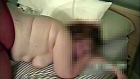 young curvy bbw wife gets fucked doggy in red pantyhose, reaching orgasm