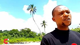 Maskgodez fucks huge-assed old man outdoors after visiting shooting space!