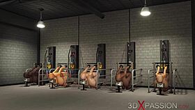 Leche de Vaca Episodio 2: Chica sexy con grandes tetas en esposas se folla duro por shemale caliente