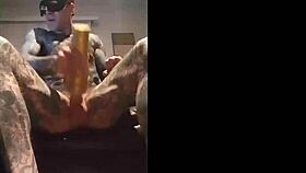 fleshlight makes jack cum with intense handjob pleasure