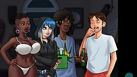 Cute College Babe Starts Party