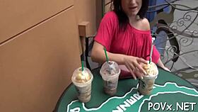 OMG! Watch this barely legal teen 18+ lick balls and fuck hard in POV!