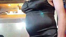 Naughty brunette shemale modeling dresses in solo part 6! 😘