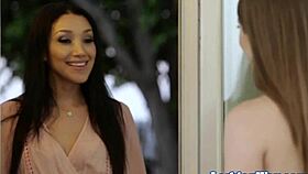 Lingerie Lesbian Feels Intense Pussylicking Pleasure