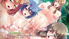 monster girl breeder ep5 - banging three pregnant hentai babes