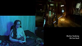 Naked Brunette Bbw Plays Deadspace Part 5