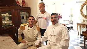 Black Pornstar Thiago Bent Over for Anal!