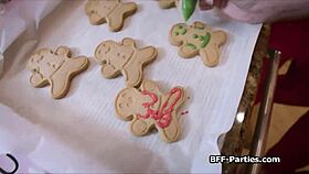 Xmas Baking Ends In Cock Sharing Foursome