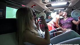 dude, best buds banging hard in a limo, so wild! 😎