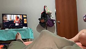 Hey, cousin, notice my cock while I jerk to your ass?