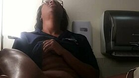 Ebony babe playing on bathroom counter with big ass fingering