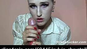 Neighbor's wife gives handjob and blowjob to big cock