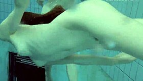 Anna Netrebko asks Lada Poleshuk, 'Ready for underwater fun?' in lesbian pool scene