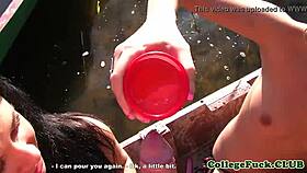 Teens Sucking Cock in Group POV on Boat