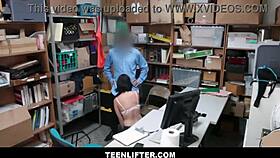 Penelope, caught shoplifting, fucks guard! No police!