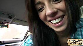 Teen Gina Devine flashes amazing pussy in public pickup.