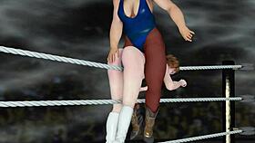 beautiful wrestler competes in anime style match at smplace com