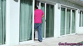 Does the black stepdaughter ride big cock?