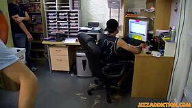 adorable rad matthews sucks two cocks in wild 3way.