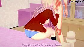 honami ichinose blowjob and footwork in anime