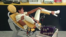 Bound Woman Gets Intense Anal Machine Squirt Orgasm