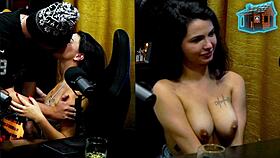 ルアン、ビーチでナターシャ・ナチュリスタにキス、夫が見てる