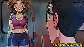 Novinha fogosa e sem calcinha no metrô escuro luz no fim do trem gozando a vida adoidado 🔥