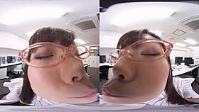 Hey, sneaking office sex during lunch break with Japanese star Kisaki Narusawa in VR