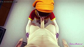 Dragon Ball hentai POV Pan boobjob blowjob and fucked