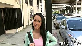 Sabrina Banks, A Barely Legal Teen, Fucks Doggystyle For Cash