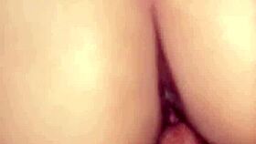 Young babe fingers her ass and masturbates!