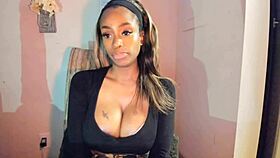 tattooed milf feels pleasure with big tits