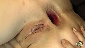 Blonde gets creampied by big cock on couch!