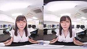 Hey, sneaking office sex during lunch break with Japanese star Kisaki Narusawa in VR