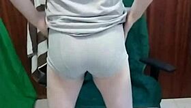 Gay Man Masturbates Using a Chair