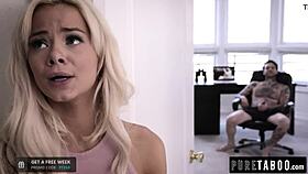 petite elsa jean watches stepbrother in roleplay scene