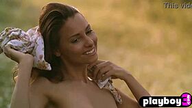 i love anetta keys' small tits after her hot striptease outdoors