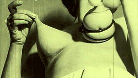 Vintage lactating lesbians suck on big tits!