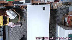 Real redheaded teen with small tits caught