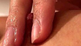 her solo play led to an intense masturbation orgasm in private bedroom.
