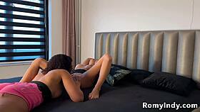 Romy indy and the stunning blonde couple explore homemade intimacy