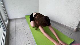 Slutty brunette model sucks dick hard and fucks in doggy!