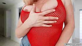 Stepmom Christie Stevens Cleaning Room, No Panties On, Teasing Big Cock. Look At That Big Ass!