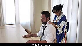 I'm this hot Asian teen craving a big white cock