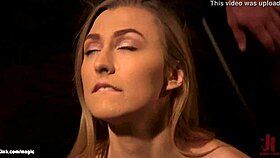 small tits blonde gets fucked in bondage by monster cock