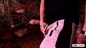 Bold gay amateur masturbates in fetish scene.