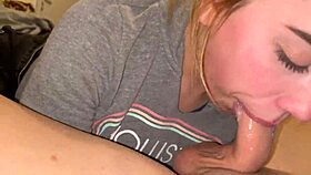 wanna see this blonde babe deepthroat dick sloppy until cum in mouth?